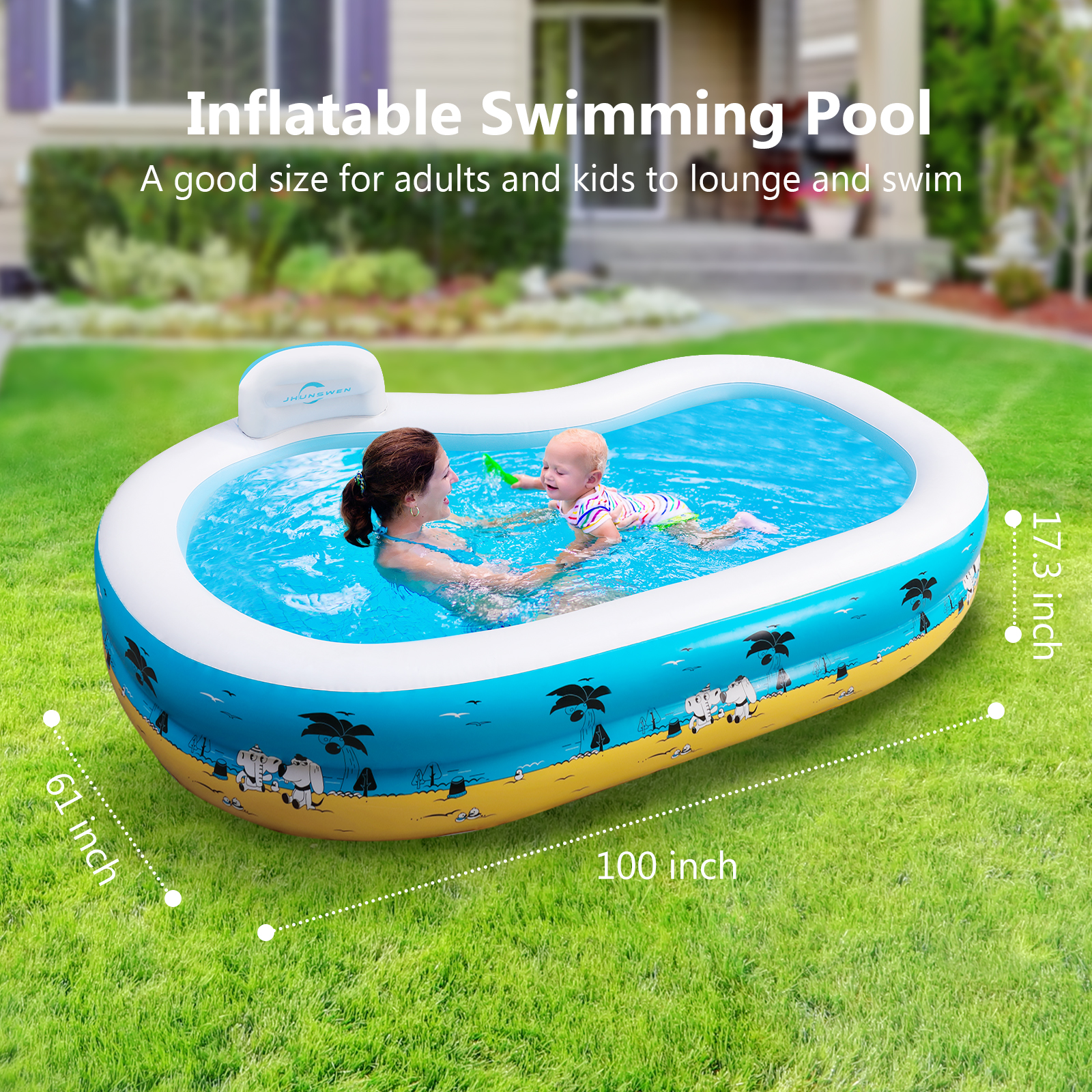 Large Inflatable Pool with Seat - Buy Product on JHUNSWEN